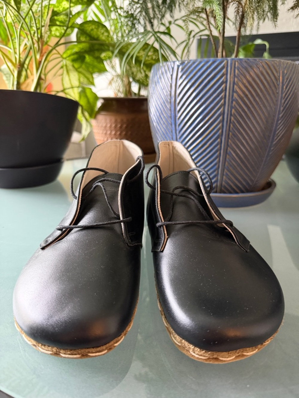 Earthing Harmony Black Leather Grounding Earthing Barefoot Unisex Chukka Boot. - Picture 2 of 4